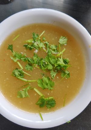 A picture of Bottle gourd soup.