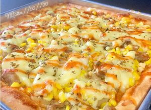 Foto resep 138. Champignon and Corn Pizza with Bechamel Sauce