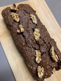 Una foto de Brownie de calabaza y chocolate negro