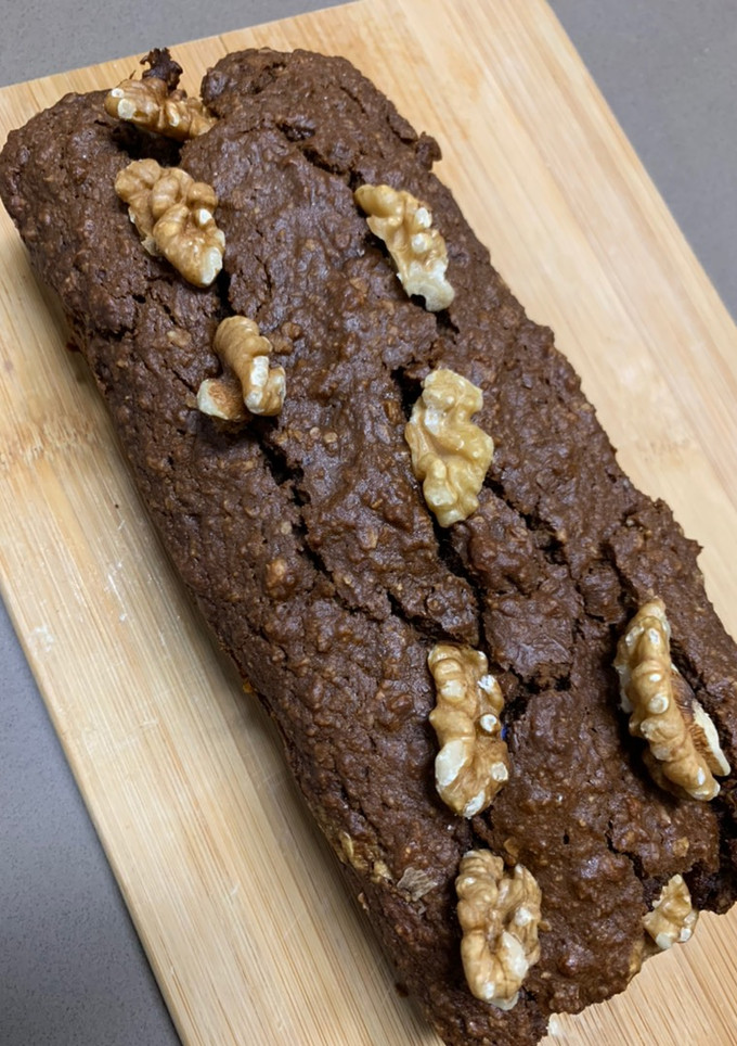 Una foto de Brownie de calabaza y chocolate negro