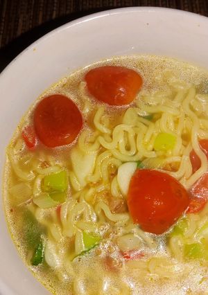 Foto resep 340. Mie rebus sayur instan