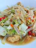 Tumis sawi putih telur