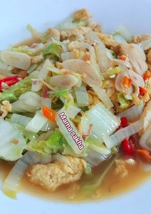 Foto resep Tumis sawi putih telur