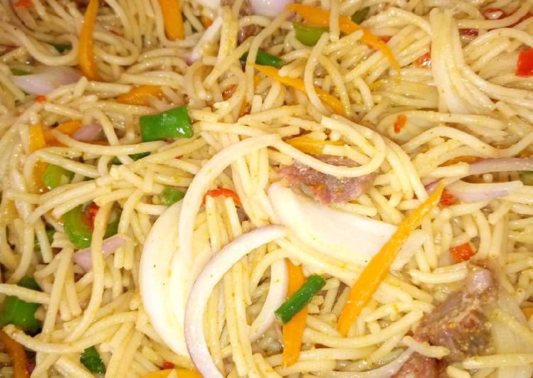 Simple Way to Prepare Perfect Stir fry spaghetti | Easy Recipe For One