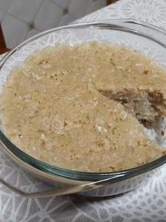 Una foto de Tarta de arroz con leche solidaria de comercio justo sin horno, sin gluten y vegana 🍰