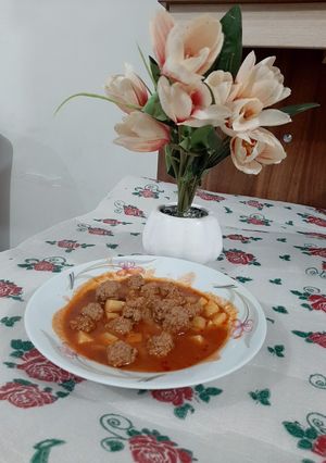 عکسی از دستور قیمه ریزه دختر پز🤗😻
