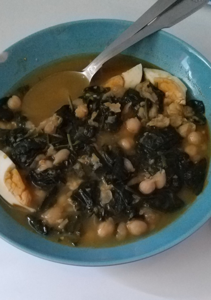 Una foto de Garbanzos con Espinacas