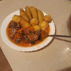 A picture of Roast potatoes/bananas.