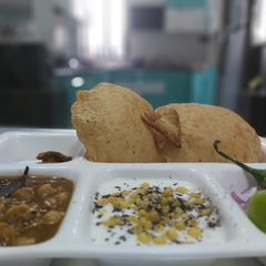A picture of Puri Chole Meal.
