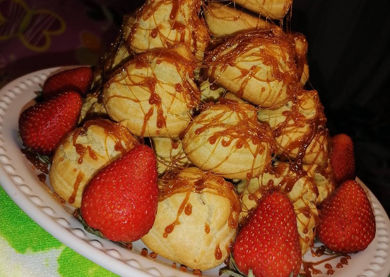 Masa de choux y crema pastelera