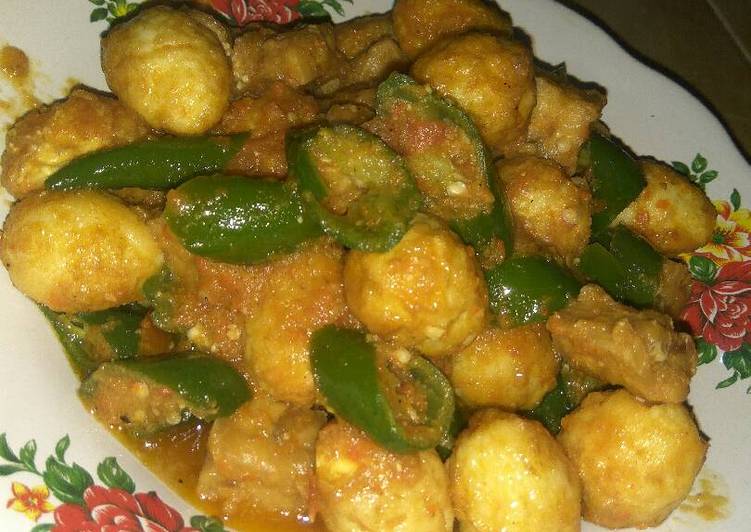 Puyuh tempe balado ijo