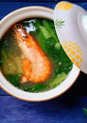 Hình của món Canh rau cải tôm càng.