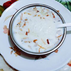 A picture of Delicious yummy Shahi dudh (flatten rice) poha Prasad for Sharad Purnima.