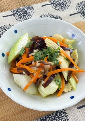 涼拌水果絲瓜 的食譜成品照片