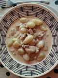 Ñoquis con Pavo en Salsa de Yogurt y Roquefort