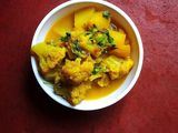 আলু ফুলকপি র তরকারি (aloo fulkopir tarkari recipe in bengali)