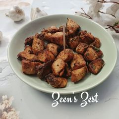 A picture of Air Fryer Butter Garlic Chicken Bites.