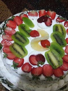 صورة لوصفة كيك بالفواكه