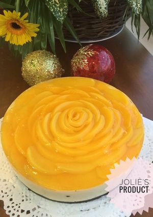 Hình của món Peach Cheesecake.