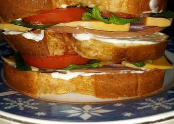 How To Prepare Recipe Delicous Triple Decker Ham Sandwich Delicious How To Prepare Recipe Delicous Triple Decker Ham Sandwich Delicious