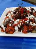 Mini Eggplants with Tomato Feta Sauce