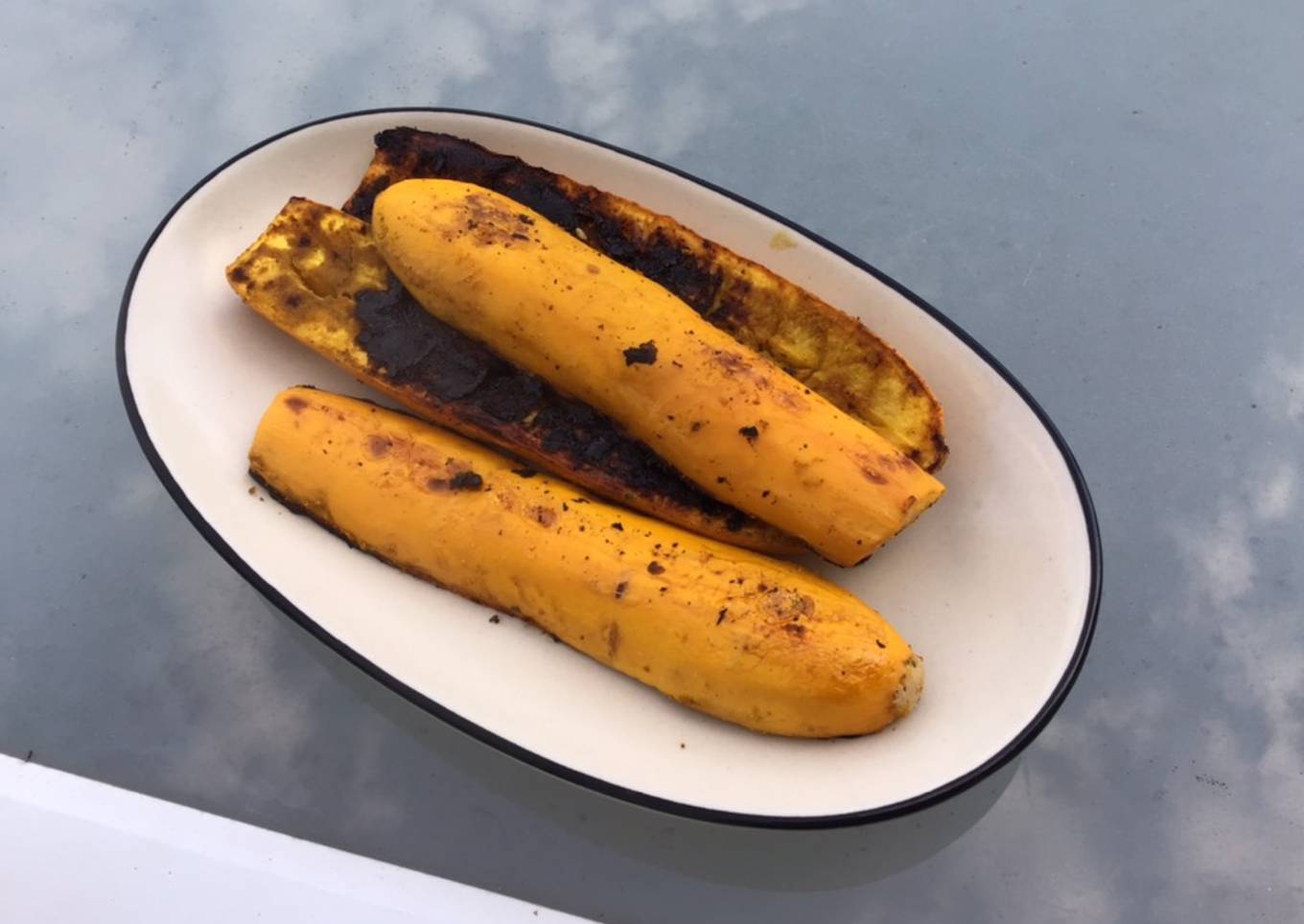 Courgettes jaunes balsamique et colombo