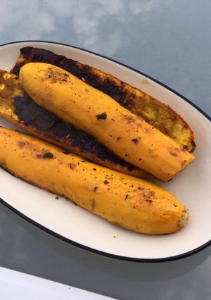 Une photo de Courgettes jaunes balsamique et colombo