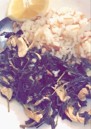صورة لوصفة رز و ملوخية