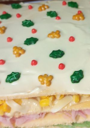 Una foto de Pionono de Jamón, Rúcula Queso y Choclo