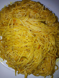 A picture of Simple Nigerian jollof spaghetti.