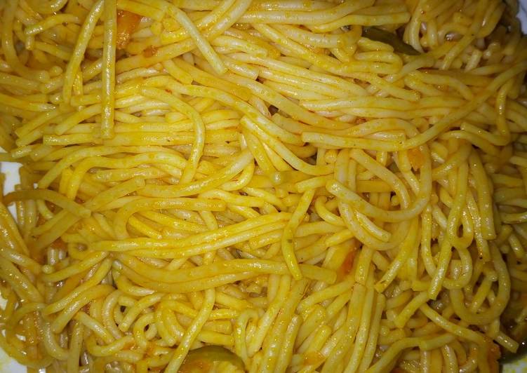Simple Nigerian jollof spaghetti
