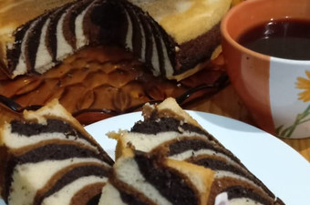 Langkah Mudah untuk Menyiapkan Zebra cake putih telur Untuk Pemula