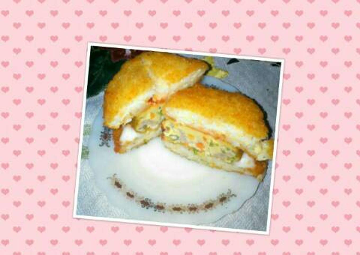 Burger nasi telur sayur mozza