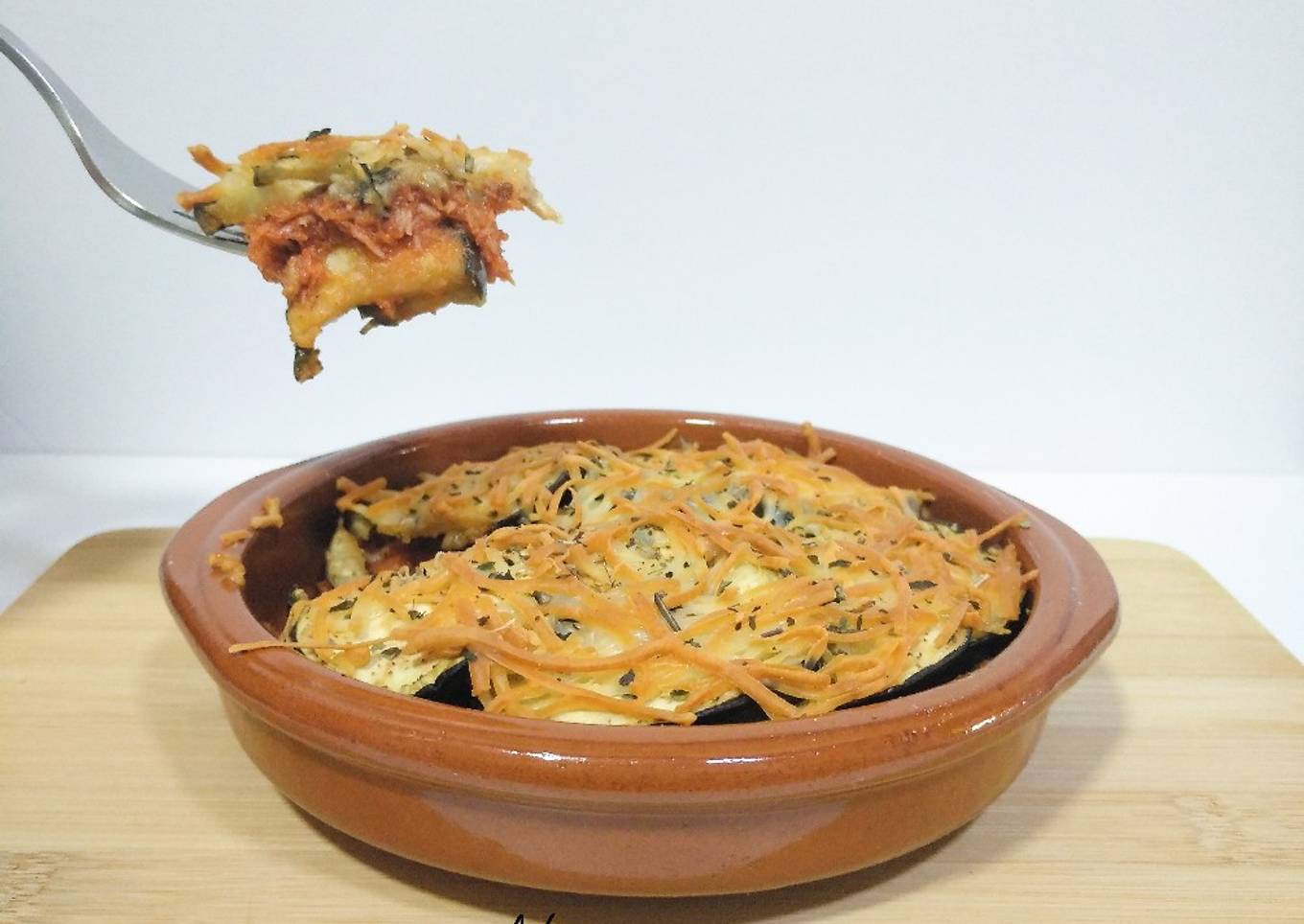 Lasaña de berenjena y atún