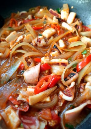 Foto resep Cumi asam pedas manis