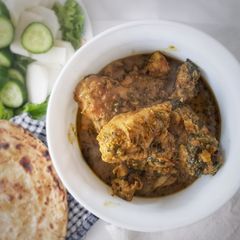 A picture of Methi(fenugreek) chicken.