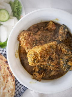 A picture of Methi(fenugreek) chicken.