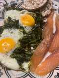 Collejas con huevo y salmón al jengibre 🫚!!!