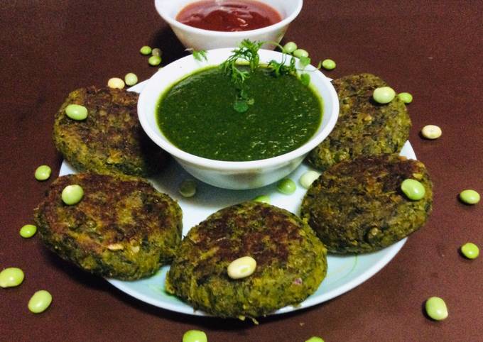 Hara Bhara veg kabab (tuver, peas & spinach)