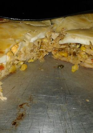 Una foto de Tarta de pollo y verduras