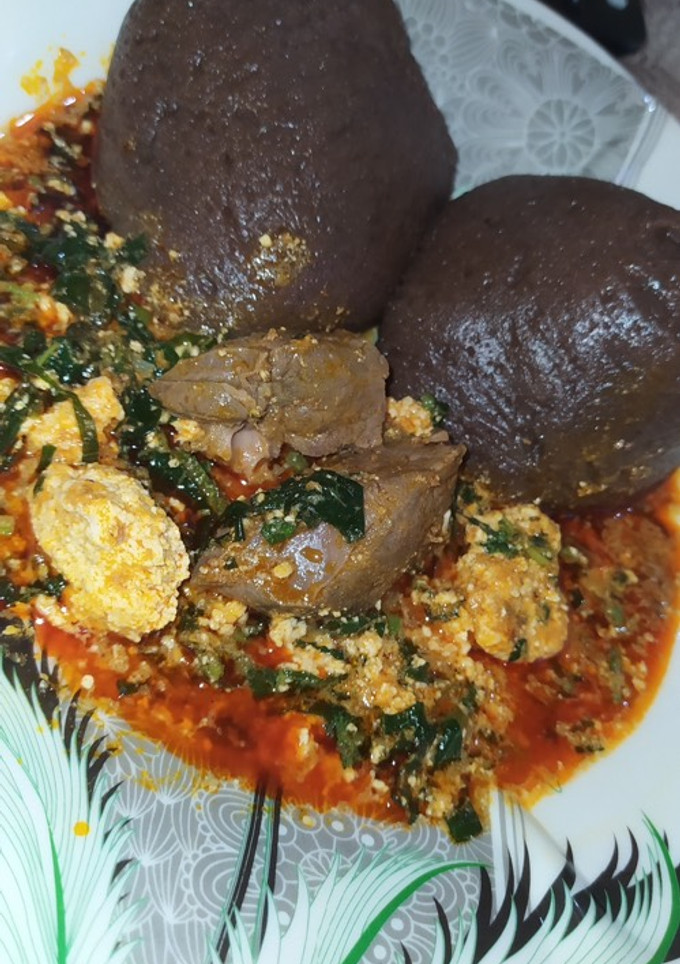 Amala with egushi soup ainihin hoton girkin