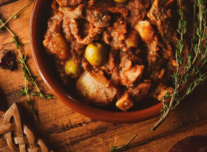 A picture of Spanish Beef, Mushroom & Chorizo Stew.