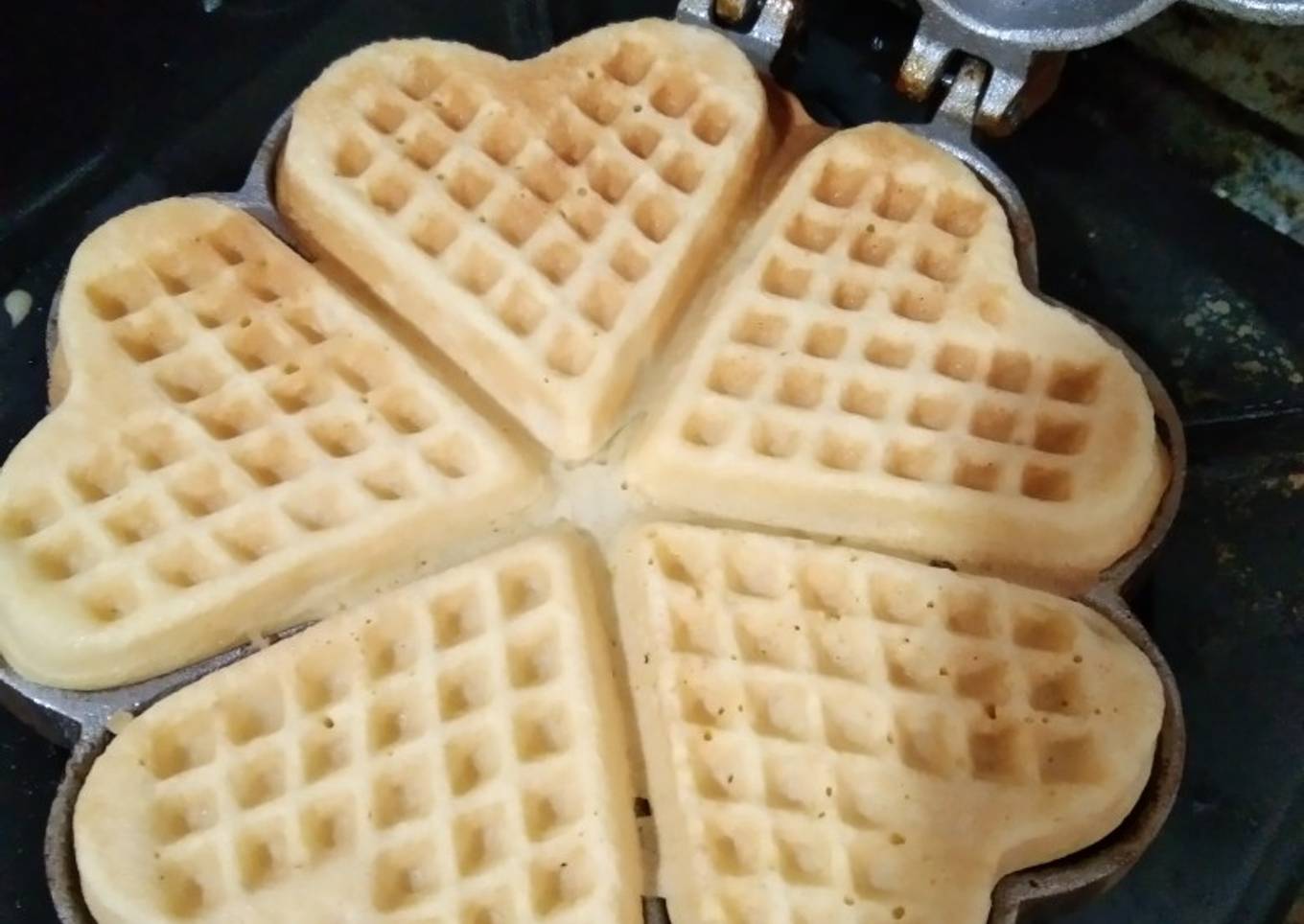Kue Wafel simpel, takaran sendok