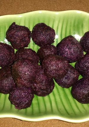 Foto resep Bola ubi ungu goreng (no egg)