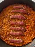 Arroz seco de presa ibérica