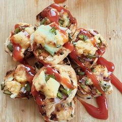 A picture of Mini pizzas.
