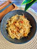 Noodles de pollo y hortalizas