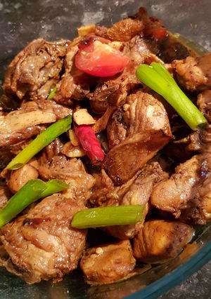 A picture of Fried Chicken in Soy Sauce.