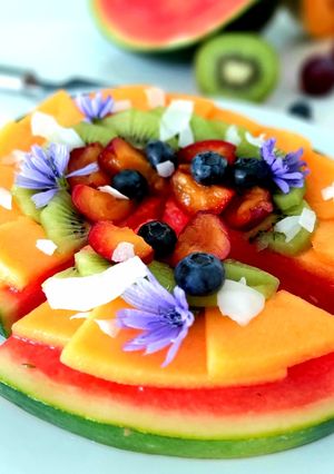 Une photo de Tarte pastèque aux fruits