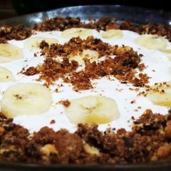 A picture of Banoffee pie(biscuits dessert).